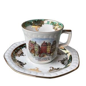 Seltmann Weiden Bavaria West Germany Tea Cup Saucer Souvenir Nordic‎ European